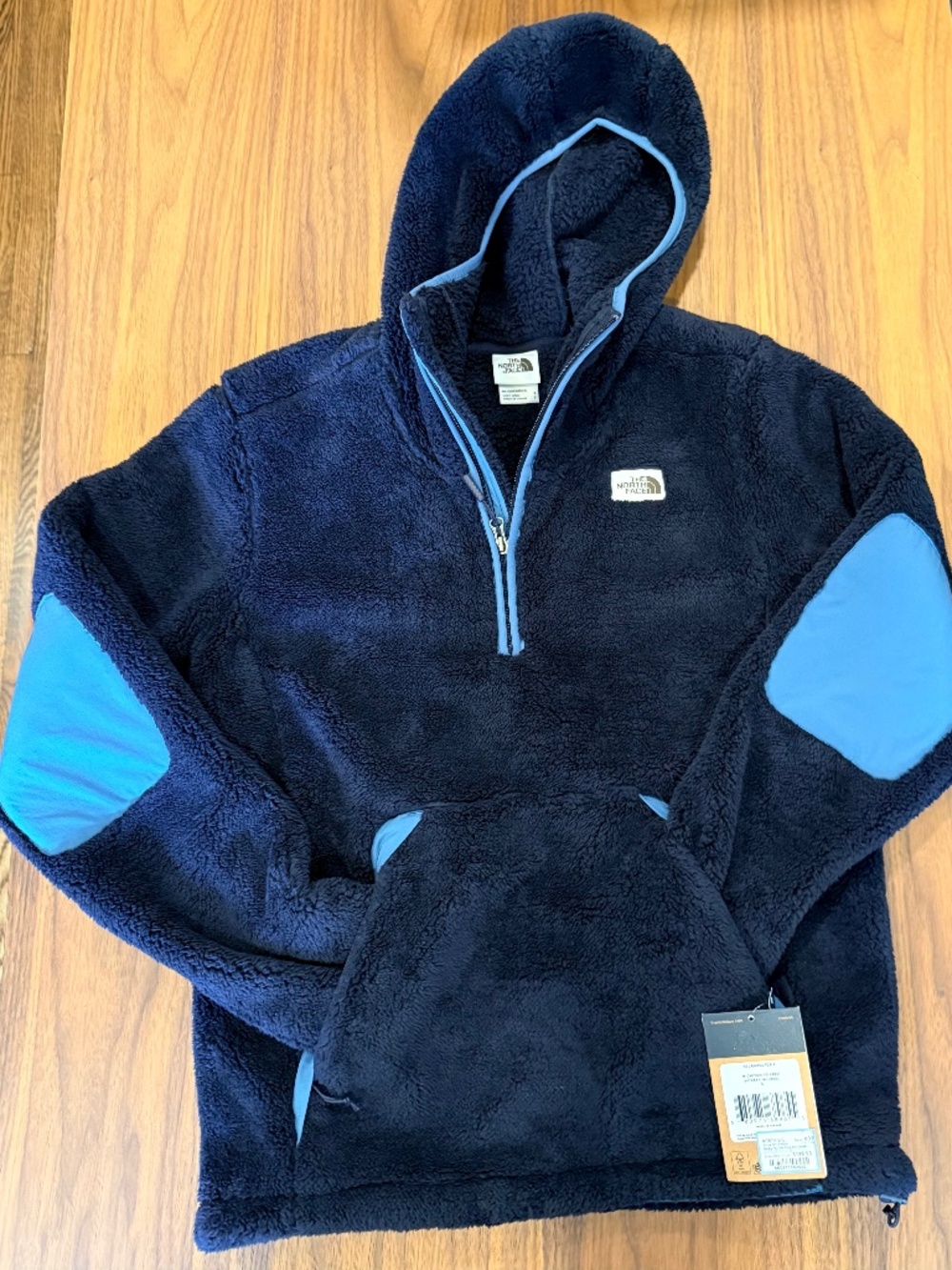 The North Face Campshire Sherpa Fleece Pullover Hoodie Navy Men’s S NWT